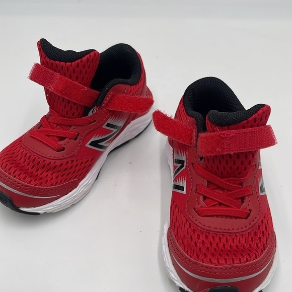 New Balance 680 V6IA680RB6 Bungee Red Low Top Hook & Loop Sneaker Toddler Size 7 - Picture 9 of 12